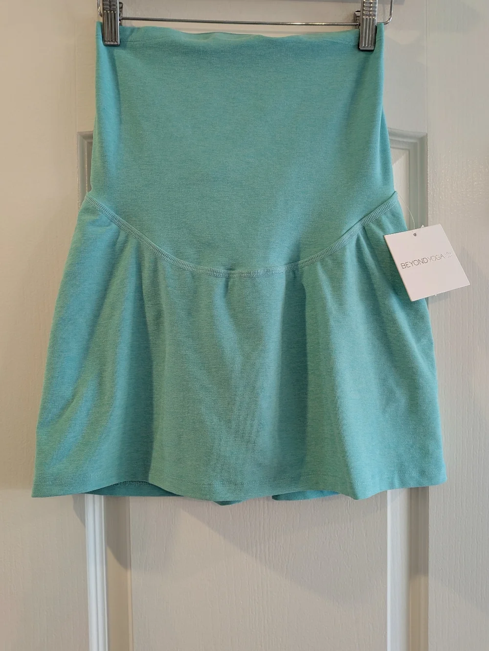 Beyond The Bump Maternity Spacedye Hot Shot Circle Skort Aquamarine Size XS NWT